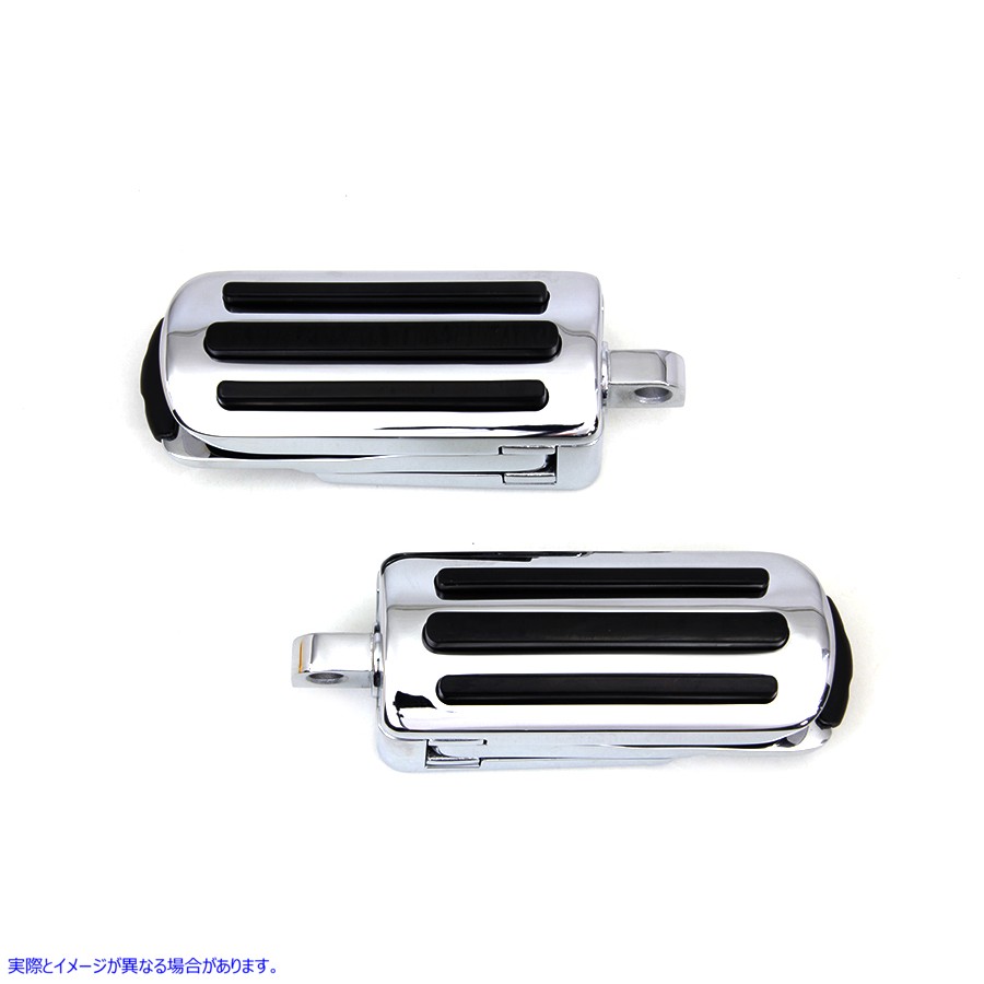 27-0765 ヒールレスト付きクロームフットペグセット Chrome Footpeg Set with Heel Rest 取寄せ Vツイン (検索用／50178-09