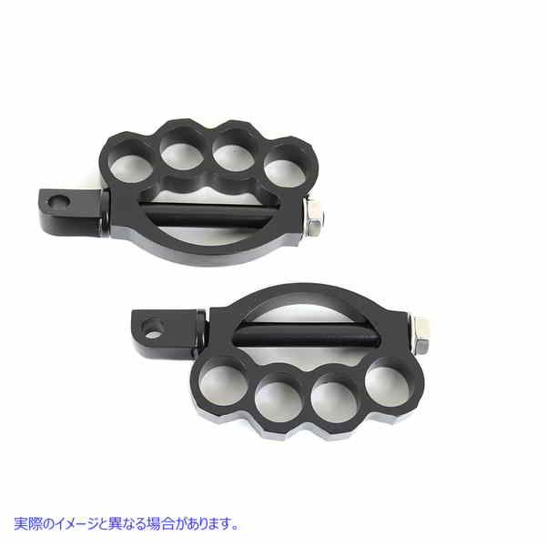 27-0770 ナックルステップセット ブラック Knuckle Footpeg Set Black 取寄せ Vツイン (検索用／