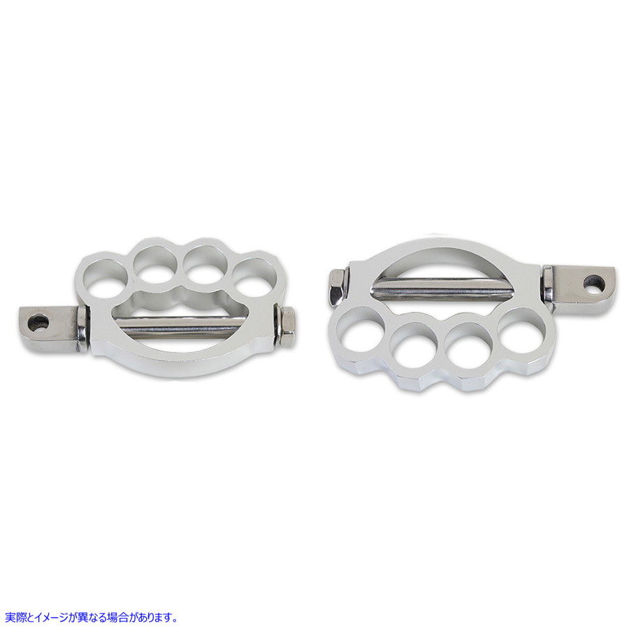 27-0771 ナックルステップセット クローム Knuckle Footpeg Set Chrome 取寄せ Vツイン (検索用／