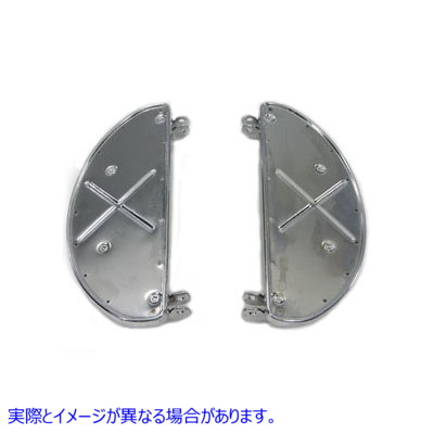 27-0781 レプリカドライバー半月型フットボードセット Replica Driver Half Moon Shape Footboard Set 取寄せ Vツイン (検索用／