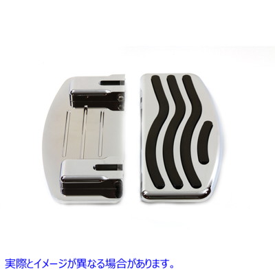 27-0822 ウェーブデザインのドライバーフットボードセット Driver Footboard Set with Wave Design 取寄せ Vツイン (検索用／