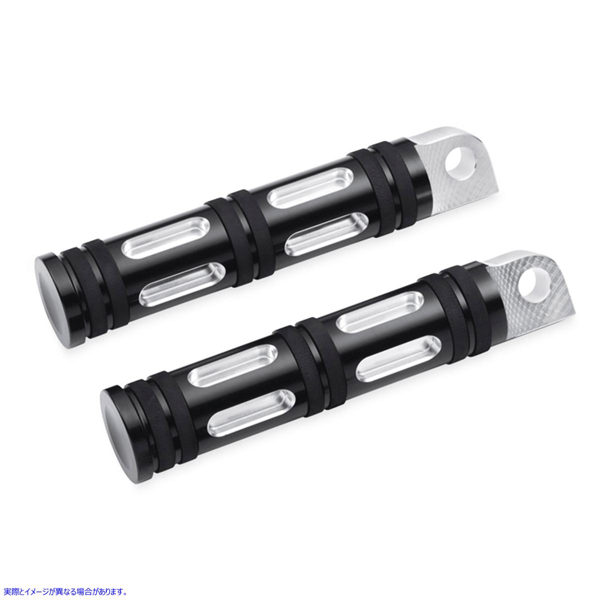 27-0865 ブラックエッジカットフットペグセット Black Edge Cut Footpeg Set 取寄せ Vツイン (検索用／49312-10 Wyatt Gatling