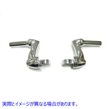 27-0873 クロームフットペグマウント調整可能なオフセット Chrome Footpeg Mount Adjustable Offset 取寄せ Vツイン (検索用／