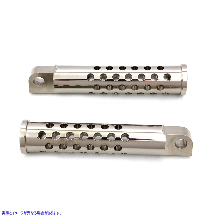 27-0899 ビレットシュータースタイルフットペグセット ニッケルメッキ Billet Shooter Style Footpeg Set Nickel Plated 取寄せ