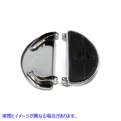 27-0900 ロゴ付きドライバークロームフットボードセット Driver Chrome Footboard Set with Logo 取寄せ Vツイン (検索用／50603