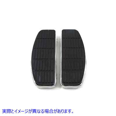 27-0906 ドライバークローム「D」シェイプフットボードセット Driver Chrome 'D' Shape Footboard Set 取寄せ Vツイン (検索用／