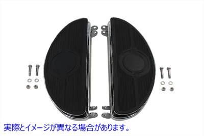 27-0927 ブルズアイパターンのドライバーヴィンテージフットボードセット 取寄せ Vツイン Driver Vintage Footboard Set with Bu
