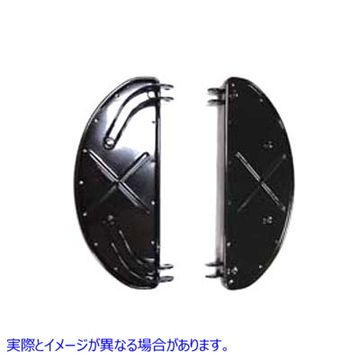 27-0947 レプリカドライバー半月型フットボードセット グロスブラック Replica Driver Half Moon Shape Footboard Set Gloss Bla