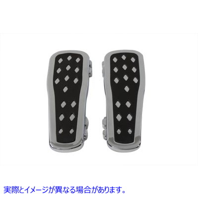 27-0963 ダイヤモンドデザインのドライバーフットボードセット Driver Footboard Set with Diamond Design 取寄せ Vツイン (検索