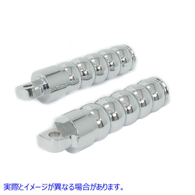 27-0970 クローム砂時計スタイルステップセット Chrome Hourglass Style Footpeg Set 取寄せ Vツイン (検索用／