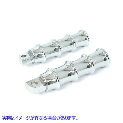 27-0971 クローム トライバル スタイル フットペグ セット Chrome Tribal Style Footpeg Set 取寄せ Vツイン (検索用／