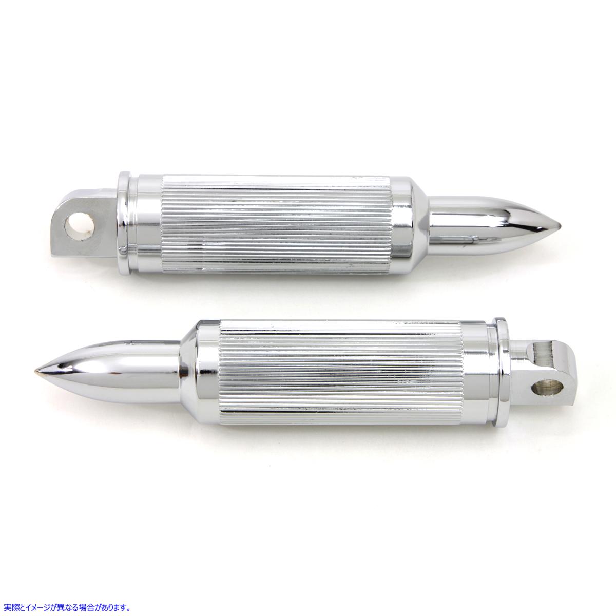 27-0973 クロームブレットスタイル AK-47 フットペグセット Chrome Bullet Style AK-47 Footpeg Set 取寄せ Vツイン (検索用／