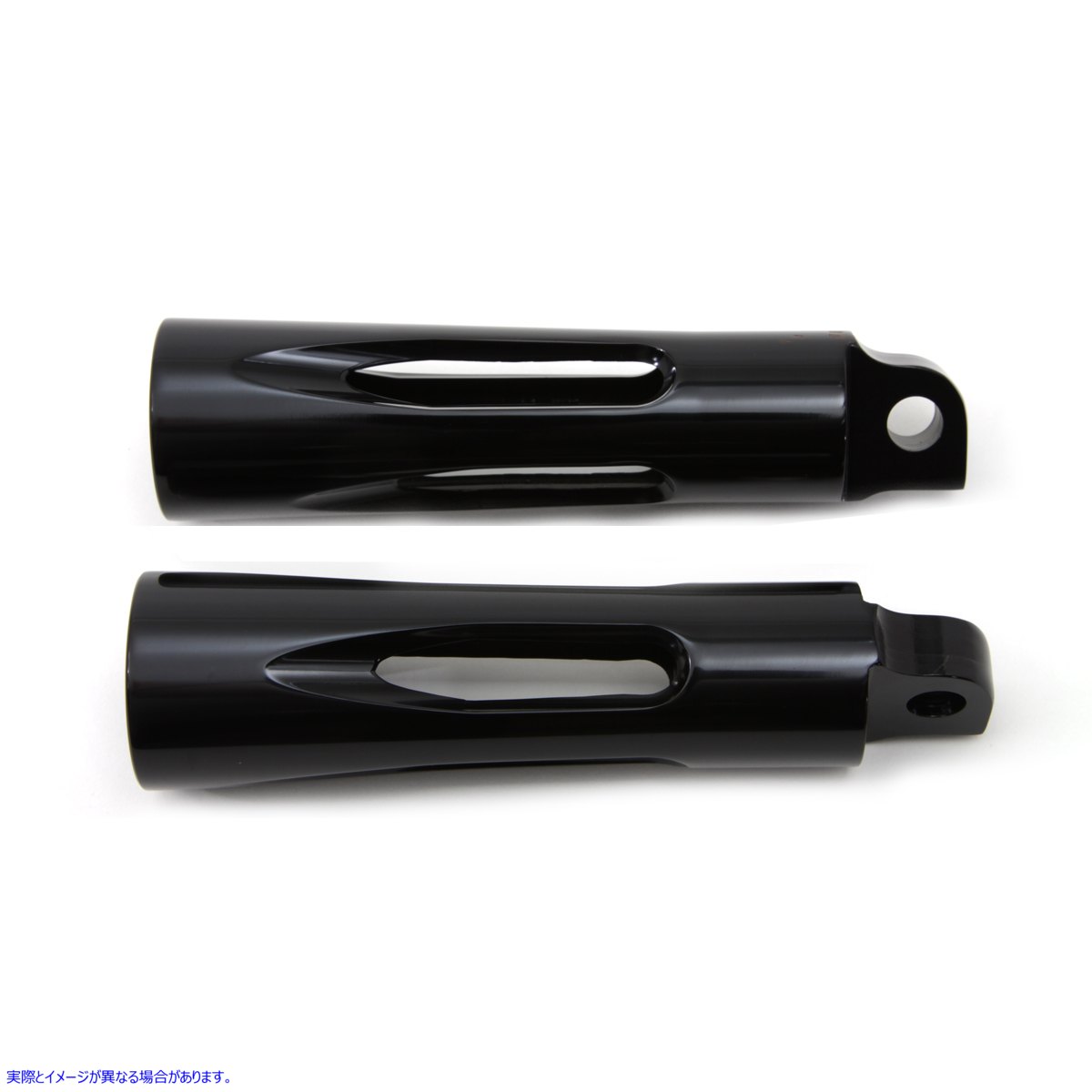 27-1067 ブラック ミルド スタイル フットペグ セット Black Milled Style Footpeg Set 取寄せ Vツイン (検索用／