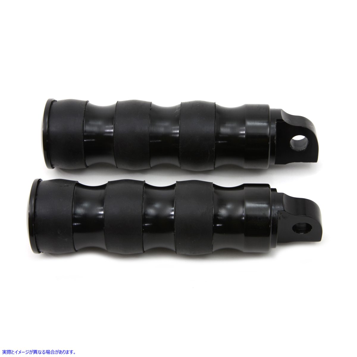 27-1074 ブラック スリー バンド スタイル フットペグ セット Black Three Band Style Footpeg Set 取寄せ Vツイン (検索用／