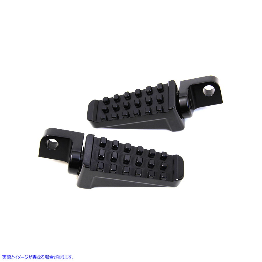 27-1084 ブラック レーサー スタイル フットペグ セット Black Racer Style Footpeg Set 取寄せ Vツイン (検索用／