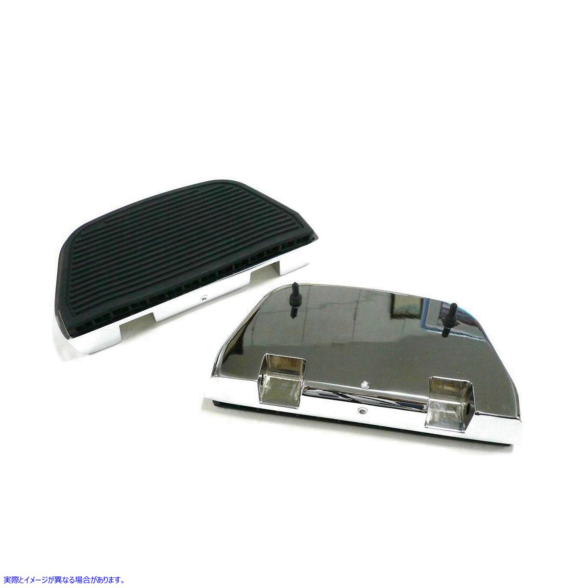 27-1123 クロームリブ後部助手席フットボードキット Chrome Ribbed Rear Passenger Footboard Kit 取寄せ Vツイン (検索用／5075