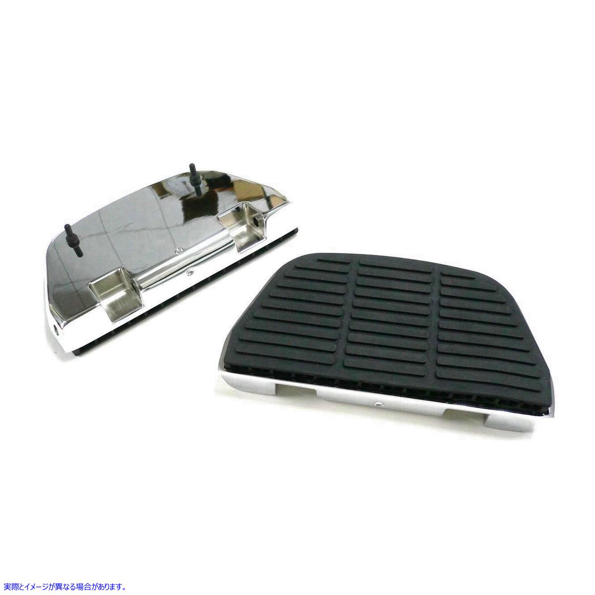 27-1125 Chromeブロックリア乗客のフットボードキット Chrome Block Rear Passenger Footboard Kit 取寄せ Vツイン (検索用／50752-04 Wyatt Gatling