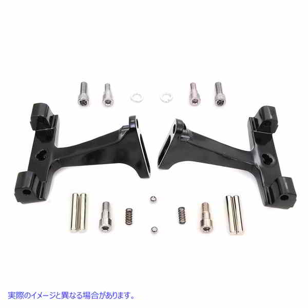 27-1130 黒い乗客のフットボードマウントキット Black Passenger Footboard Mount Kit 取寄せ Vツイン (検索用／50500042 V-Twin