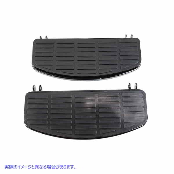 27-1136 ドライバー ブラック「D」シェイプ フットボード セット 取寄せ Vツイン 'D' Driver Footboard Set Black (検索用／