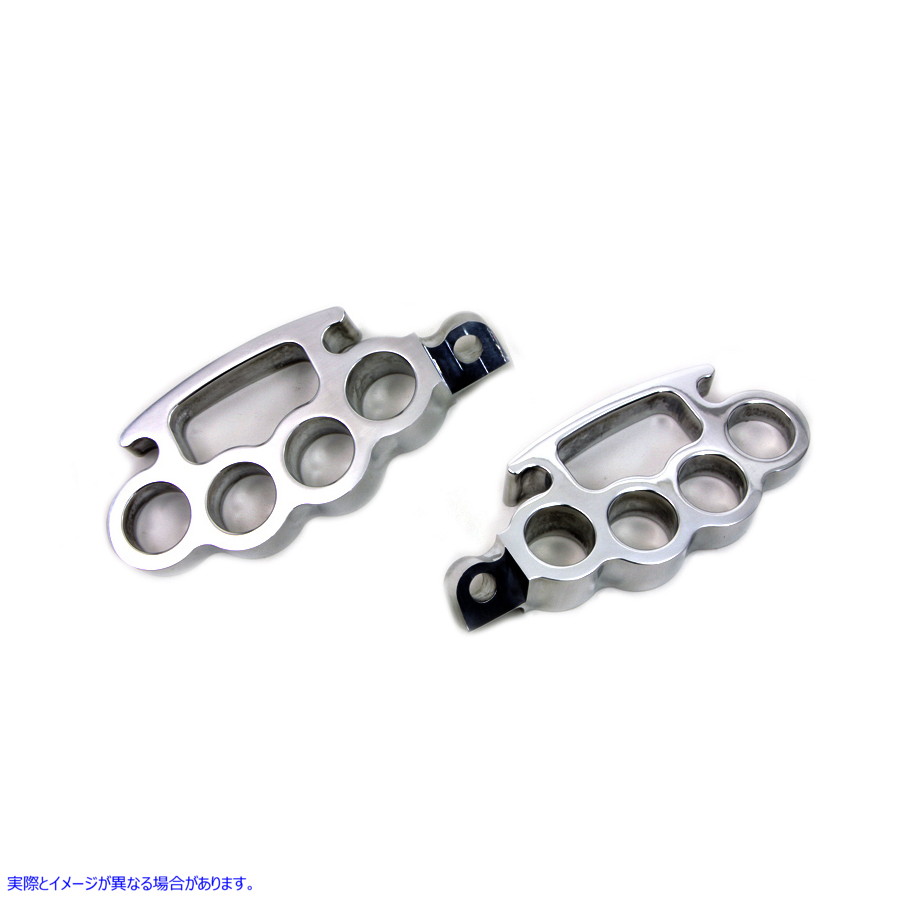 27-1207 ポリッシュナックルステップセット Polished Knuckle Footpeg Set 取寄せ Vツイン (検索用／