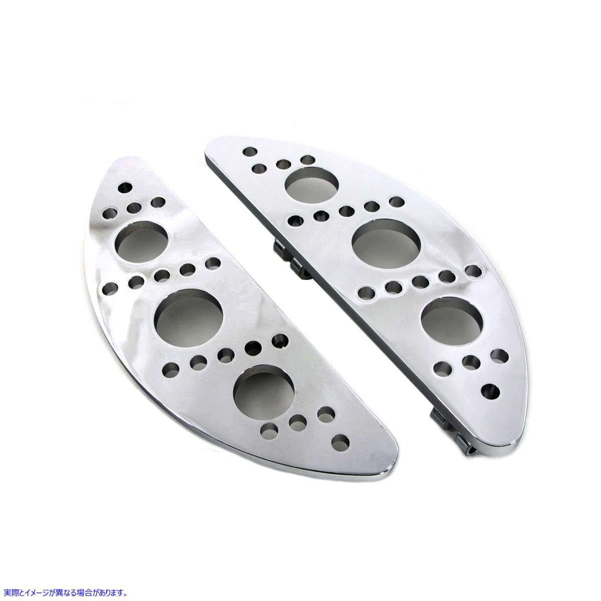 27-1238 ドライバー クローム ドリルド ハーフムーン フットボード セット Driver Chrome Drilled Half Moon Footboard Set 取寄