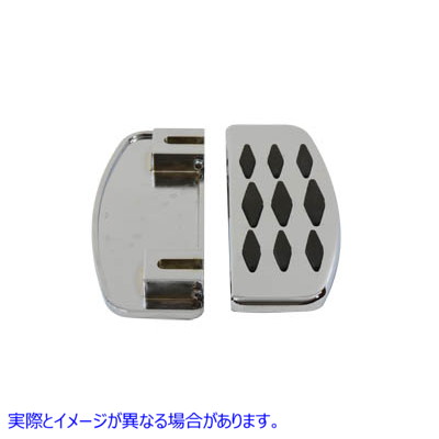 27-1251 ダイヤモンドデザインのドライバーフットボードセット Driver Footboard Set with Diamond Design 取寄せ Vツイン (検索