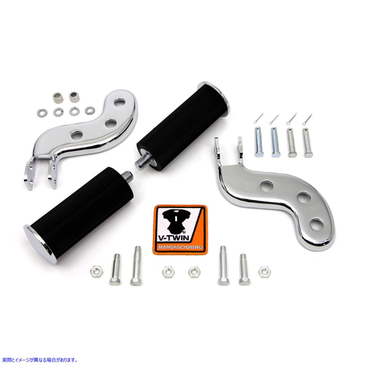 27-1253 バディシートステップセット クローム 取寄せ Vツイン Buddy Seat Footpeg Set Chrome (検索用／