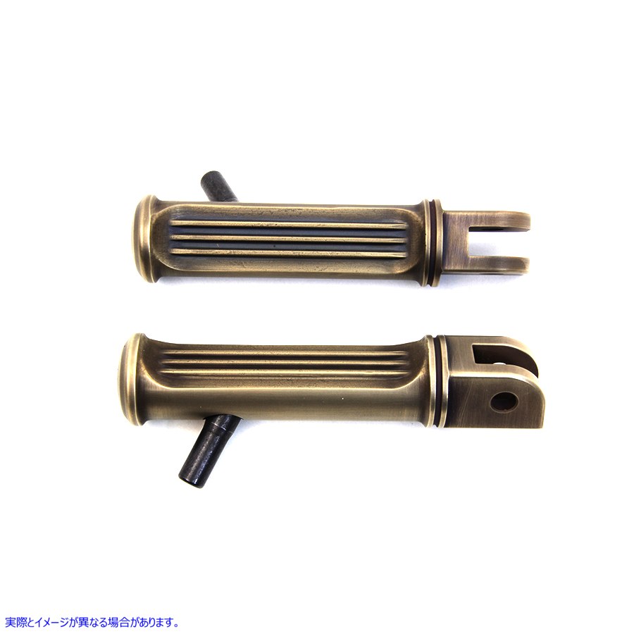 27-1254 ブラスライダーフットペグセット Brass Driver Footpeg Set 取寄せ Vツイン (検索用／50500690 Wyatt Gatling