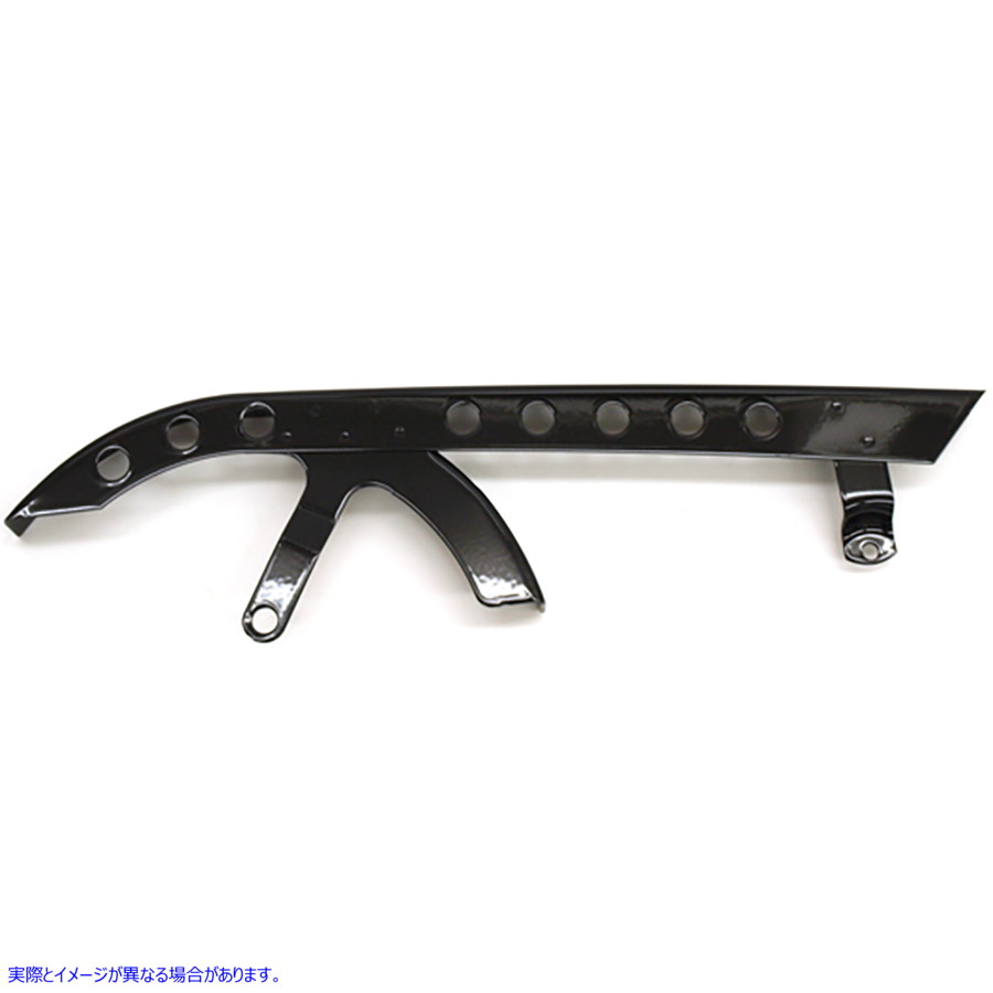 27-1443 ブラックのリアベルトガードアッパー 取寄せ Vツイン Black Rear Belt Guard Upper (検索用／