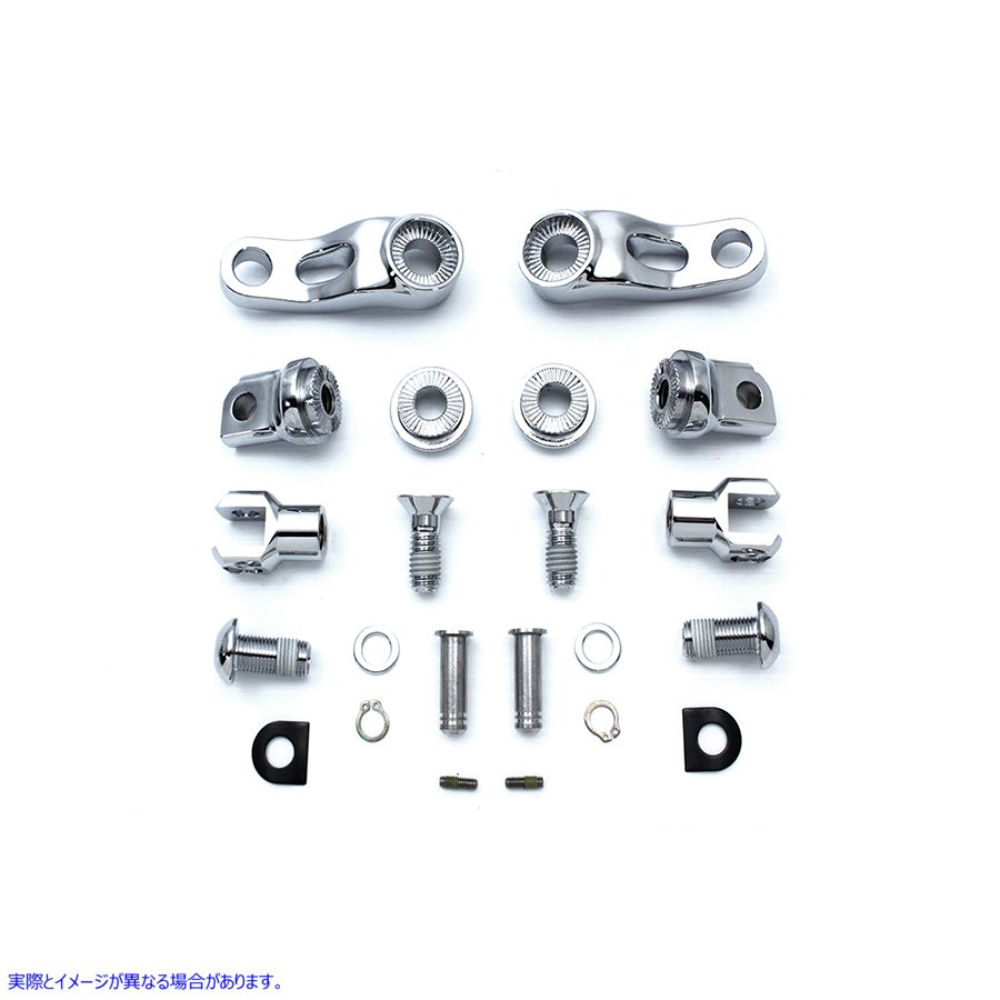 27-1523 調整可能なパッセンジャーフットペグマウントキット クローム Adjustable Passenger Footpeg Mount Kit Chrome 取寄せ V