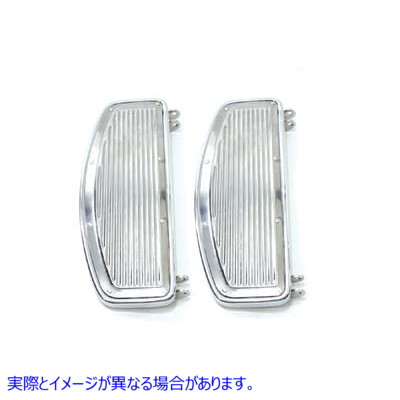 27-1545 リブデザインのドライバーフットボードセット 取寄せ Vツイン Driver Footboard Set With Ribbed Design (検索用／
