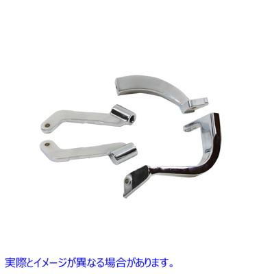 27-1726 フットボードマウントブラケットセット クローム Footboard Mount Bracket Set Chrome 取寄せ Vツイン (検索用／47365-8