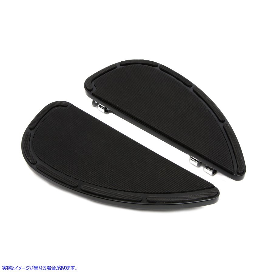 27-1752 ブラック オーバル ドライバー フットボード セット Black Oval Driver Footboard Set 取寄せ Vツイン (検索用／