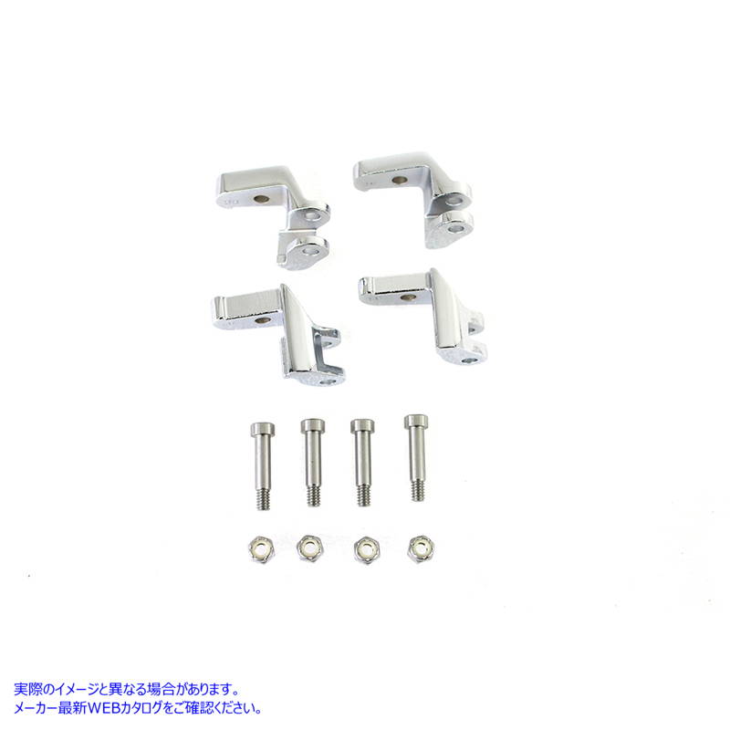 27-1772 ドライバーフットボードリロケーターキットクローム Driver Footboard Relocator Kit Chrome 取寄せ Vツイン (検索用／