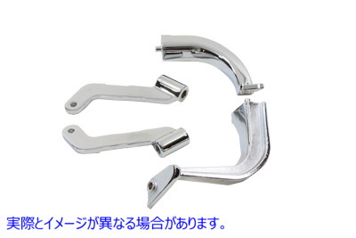 27-1793 フットボードマウントブラケットセット クローム Footboard Mount Bracket Set Chrome 取寄せ Vツイン (検索用／47365-0