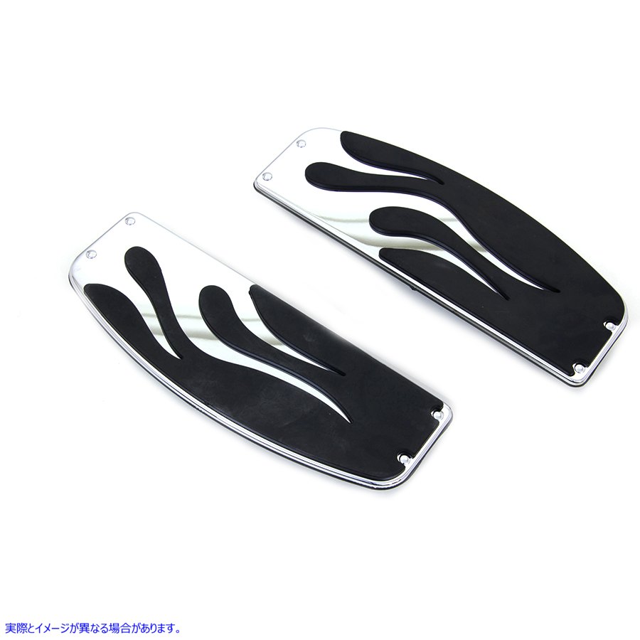 27-1798 クロームドライバーフレームフットボードセット Chrome Driver Flame Footboard Set 取寄せ Vツイン (検索用／50295-02