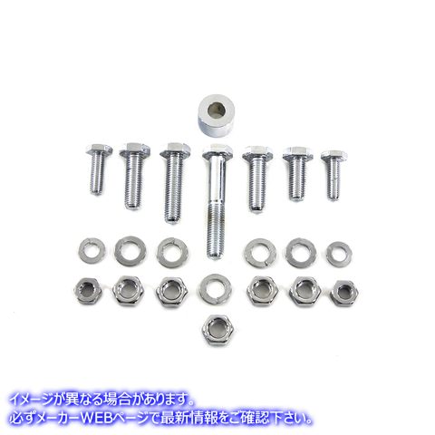 2719-22 マフラー取付ボルトキット クローム 取寄せ Vツイン Exhaust System Mounting Bolt Kit Chrome (検索用／ Colony