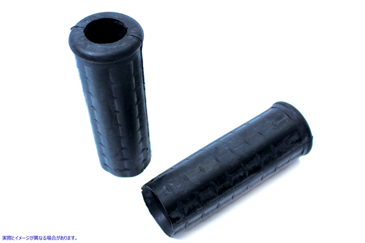 28-0110 プラグホール付きレプリカブラックワッフルグリップ 取寄せ Vツイン Replica Black Waffle Grips with Plug Hole (検索