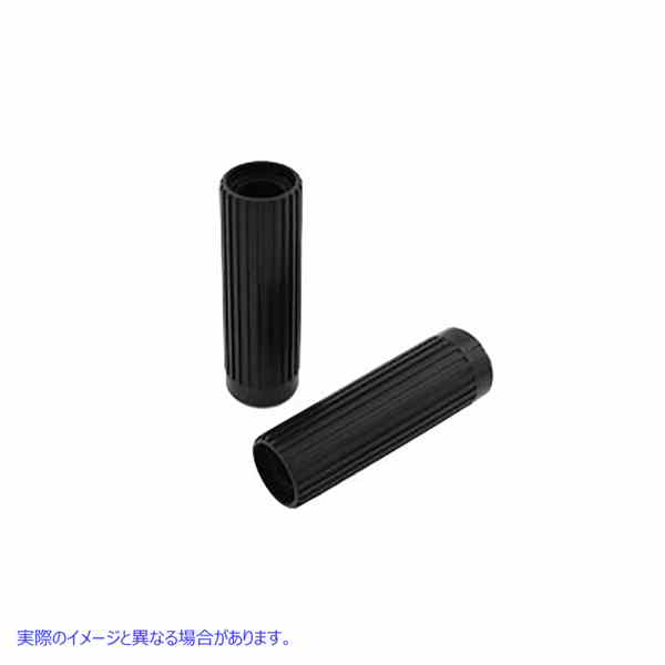 28-0156 レプリカリブスタイルグリップセット ブラック 取寄せ Vツイン Replica Rib Style Grip Set Black (検索用／