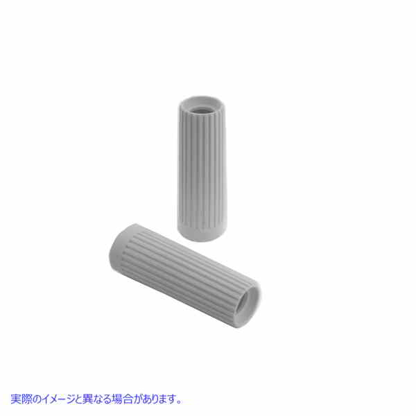 28-0166 レプリカリブスタイルグリップセット ホワイト 取寄せ Vツイン Replica Rib Style Grip Set White (検索用／