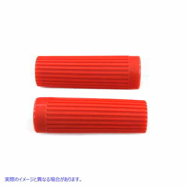 28-0167 レプリカリブスタイルグリップセット レッド 取寄せ Vツイン Replica Rib Style Grip Set Red (検索用／