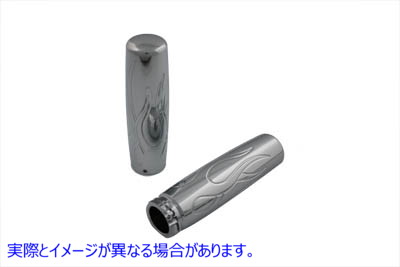 28-0326 ビレットフレームスタイルグリップセット Billet Flame Style Grip Set 取寄せ Vツイン (検索用／