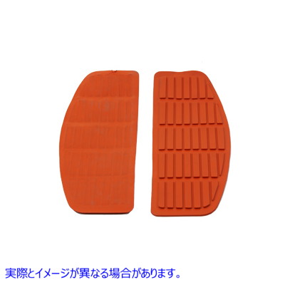 28-0430 フットボードオレンジマットセット Footboard Orange Mat Set 取寄せ Vツイン (検索用／ V-Twin