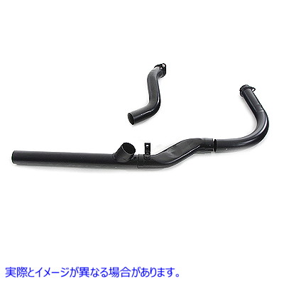 29-0153 2 in 1 ブラック エキゾースト ヘッダー セット 取寄せ Vツイン 2 into 1 Black Exhaust Header Set (検索用／