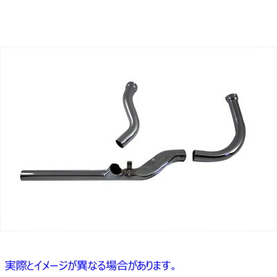 29-0154 2 in 1 クローム排気ヘッダー 取寄せ Vツイン 2 into 1 Chrome Exhaust Header (検索用／