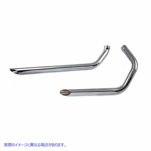 29-0179 エキゾーストドラッグパイプセット スラッシュカット 取寄せ Vツイン Exhaust Drag Pipe Set Slash Cut (検索用／ Paugh