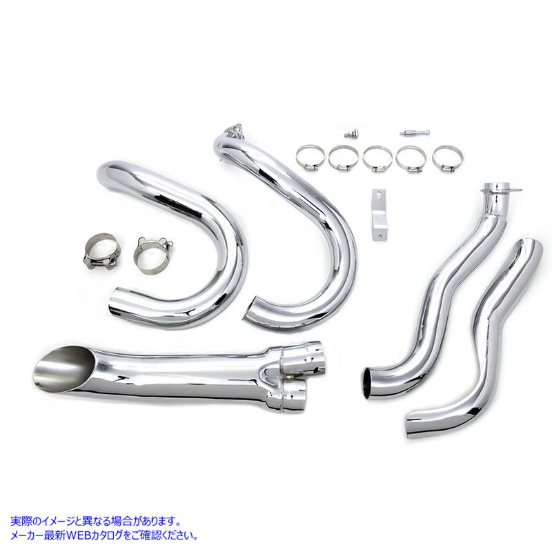 29-0822 クローム 2 into 1 エキゾーストヘッダーセット 取寄せ Vツイン Chrome 2 into 1 Exhaust Header Set (検索用／