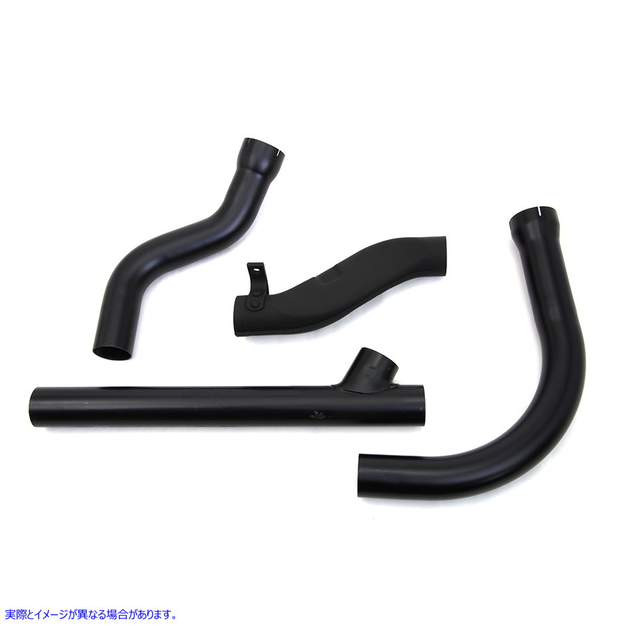 29-0823 パンヘッド エキゾーストヘッダーセット ブラック Panhead Exhaust Header Set Black 取寄せ Vツイン (検索用／