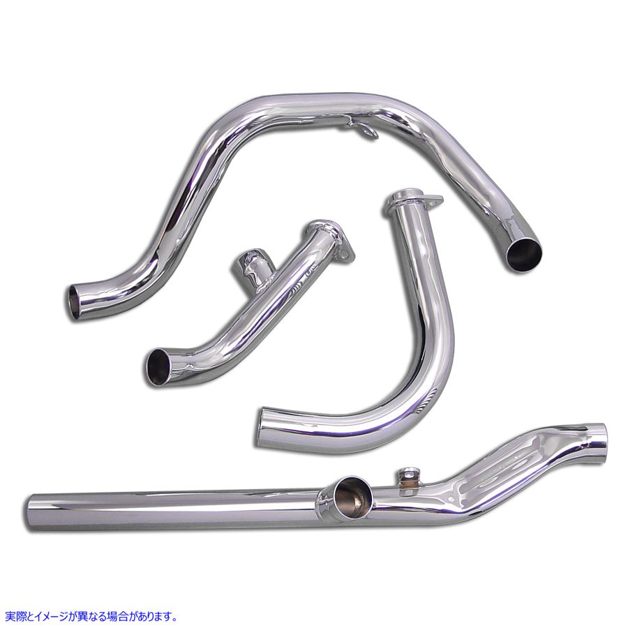 29-1102 デュアルクロスオーバークロームエキゾーストシステム 取寄せ Vツイン Dual Crossover Chrome Exhaust System (検索用／