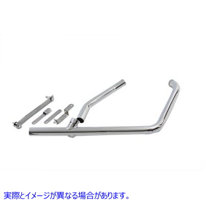 29-1145 2 in 1 エキゾースト パイプ ヘッダー クローム 2 into 1 Exhaust Pipe Header Chrome 取寄せ Vツイン (検索用／ Paughc